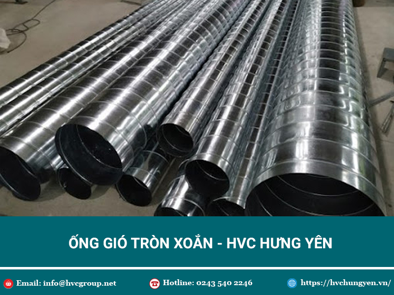 Ưu điểm nổi bật của ống gió tròn xoắn HVC Hưng Yên - Báo giá chi tiết