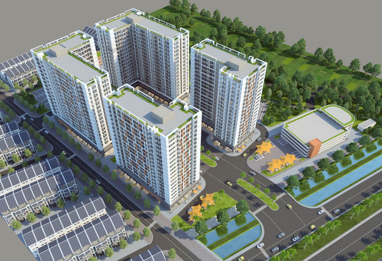 phối cảnh dự án vega homes Quang Châu