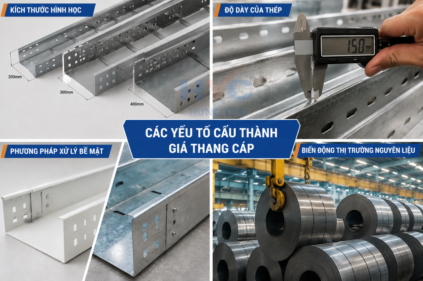 Các yếu tố ảnh hưởng đến giá thang cáp trên thị trường